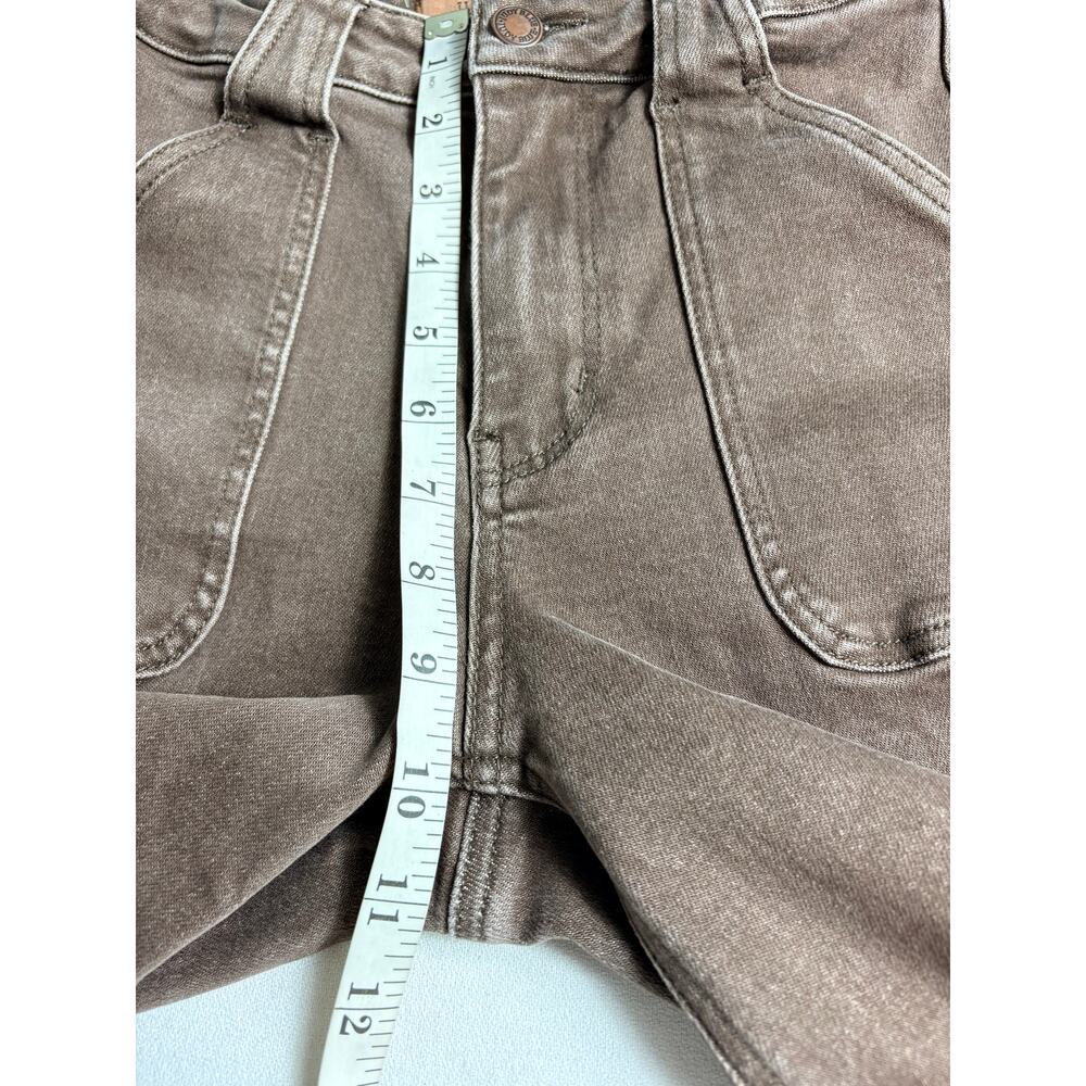 Judy Blue Box of Chocolates Retro Wide Jeans High Rise Brown Size 0/24 Stretch - Picture 11 of 16